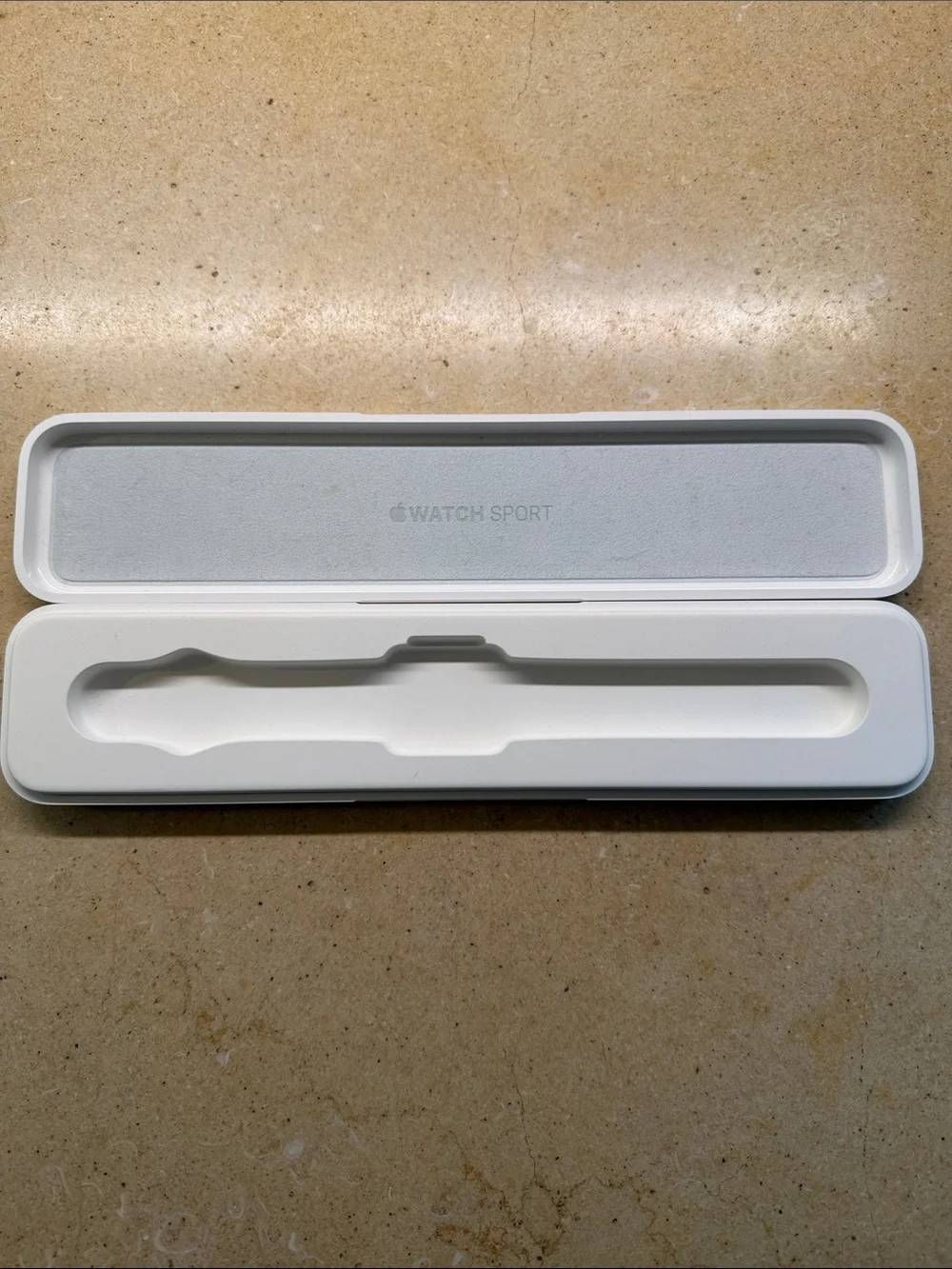 NWOT Apple Watch White Silicone Case with Debossed Apple Logo. Never used.